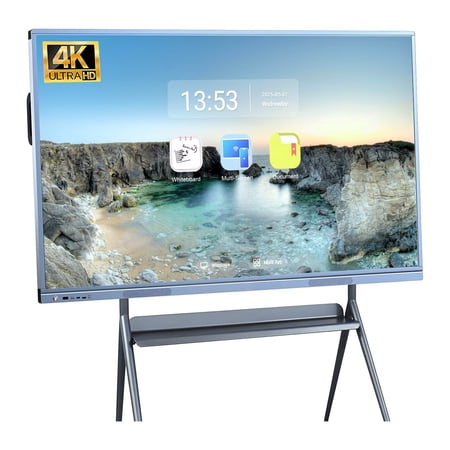 JYXCN Smart Board 55 Inch Interactive All-in-One Computer, Touch Screen with Dual System & Cloud Sharing For Classroom, Office & Presentations