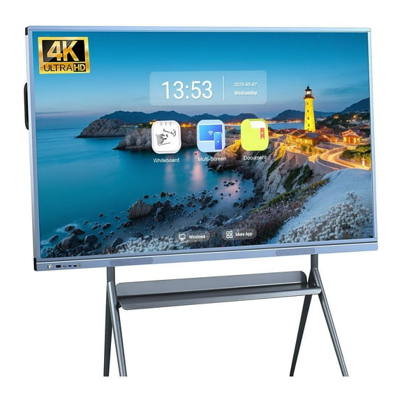 JYXCN Smart Board 55 Inch Interactive, All-in-One Touch Screen Computer with Dual System & Cloud Sharing Ideal for Classroom, Office & Educational Presentations​