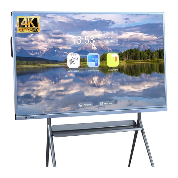 JYXCN Smart Board 55 Inch Interactive Whiteboard Touch Screen All-in-One with Dual System for Classroom Innovation, Office Brainstorming