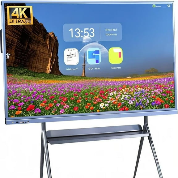 JYXCN Smart Board 55 Inch Touch Screen All-in-One Interactive Whiteboard with Dual System, Cloud Share for Interactive Classrooms, Office Meeting