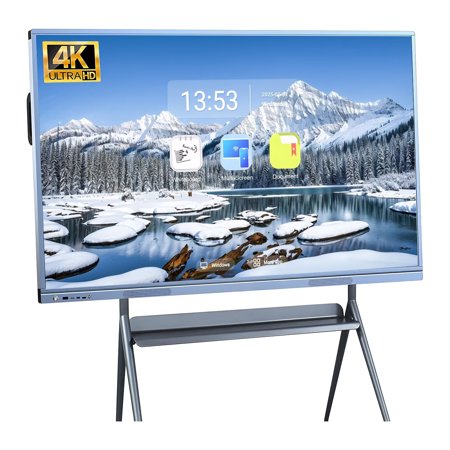 JYXCN Smart Board 55 Inch Touch Screen Computer, Boost Productivity! All-in-One Interactive Whiteboard with Dual System & Cloud Sharing for Education & Conferences