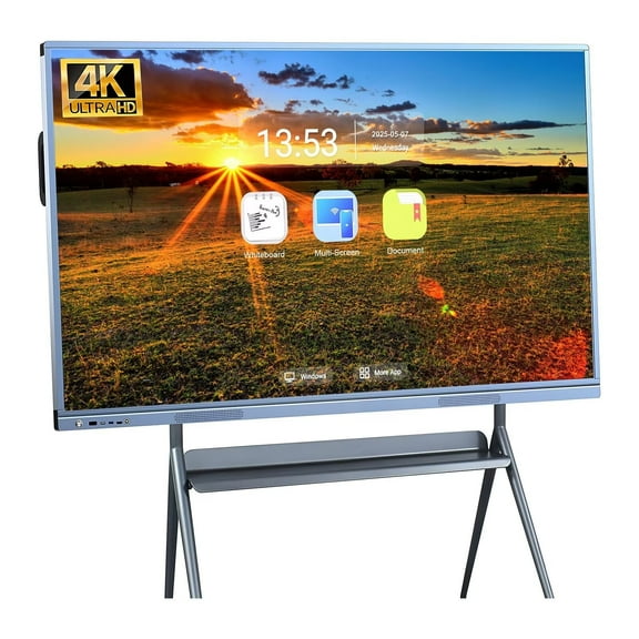 JYXCN Smart Board 55 Inch 4K Touch Screen All-in-One Computer with Dual System, Cloud Sharing for Dynamic Education, Interactive Meetings & Office