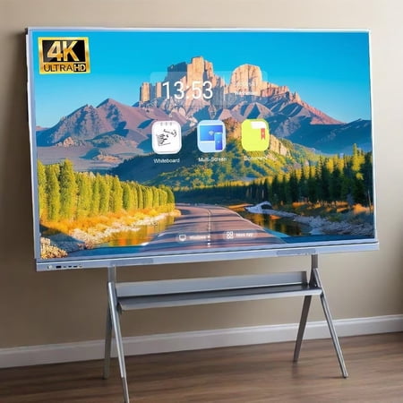 JYXCN Smart Board 55''Interactive Whiteboard All-in-One Touch Screen Computer with Dual System & Cloud Sharing for Classroom, Office & Presentations