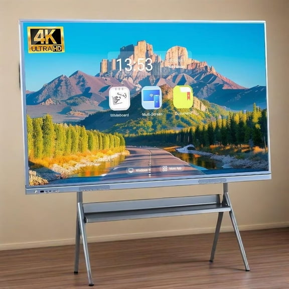 JYXCN Smart Board 55'' 4K Touch Screen Dual System All-in-One Interactive Whiteboard with Wireless for Classroom, Office & Educational Presentations