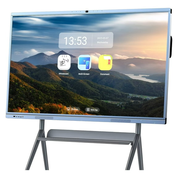 JYXCN Smart Board 65 Inch Revolutionize Teaching & Meetings All-in-One Touch Screen with Dual System & Cloud Sharing Digital Whiteboard for Office & Education