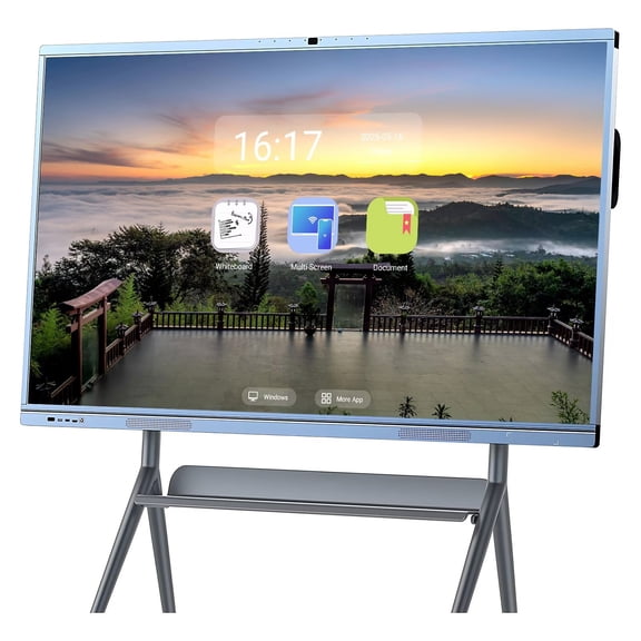 JYXCN Smart Board 65inch Electronic Whiteboard Reverse Control IR Rotatable 4K Monitor Wireless Presentation Boards for Digital Signage, School & Office
