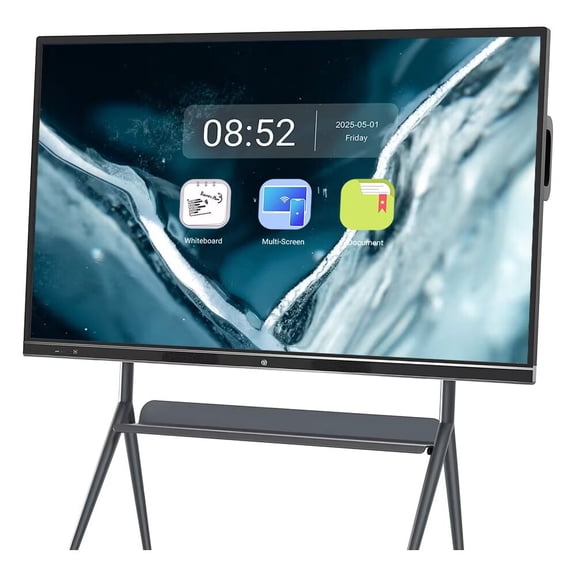 JYXCN Smart Board 75''All-in-One Interactive Whiteboard with Dual System & Cloud Sharing Touch Screen Computer for Education & Office Smart TVs