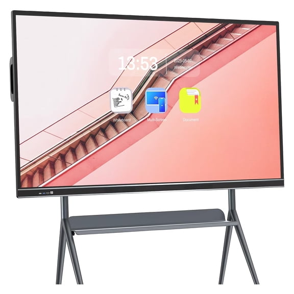 JYXCN Smart Board 75 Inch, Upgrade Your Space! All-in-One Touch Screen Interactive Whiteboard with Dual System & Cloud Sharing Digital Whiteboard for Education & Office