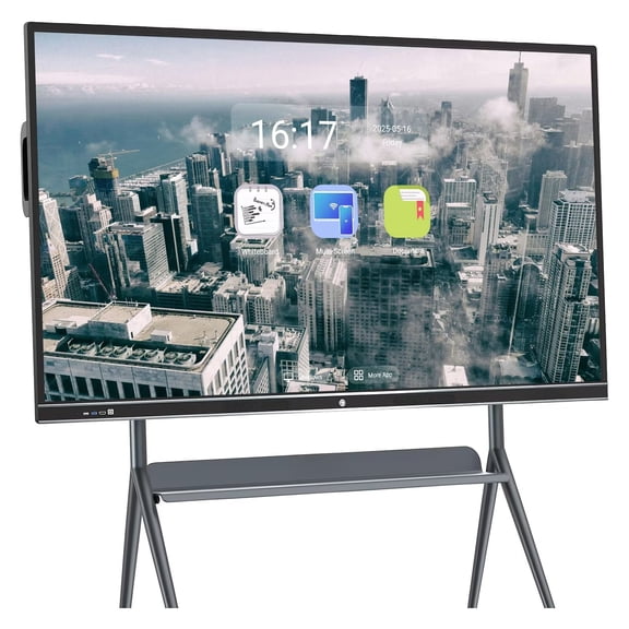 JYXCN Smart Board, 86 Inch Digital Electronic interactive Whiteboard and Smartboard, 4K Monitor Touchscreen for Presentation and Player for Advertisin