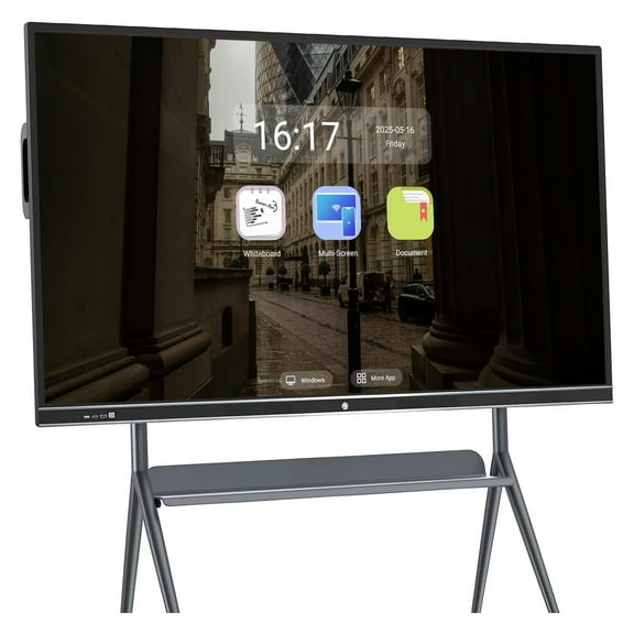 JYXCN Smart Board 86inch Interactive Whiteboard Screen Mirroring Reverse Control IR Touch Wireless Smart TVs for Digital Signage, School & Office & Home