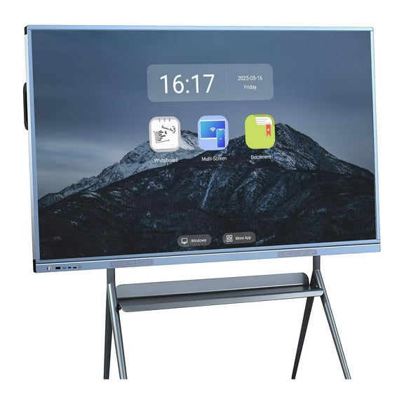 JYXCN Smart Board for Classroom, 55 Inch Touch Screen All-In-One Compute, Multi-Touch Dual System Interactive Whiteboard for Conference for Education