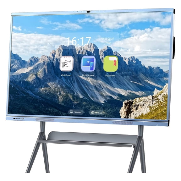 JYXCN Smart Boards 65inch Interactive Whiteboards, Touch Screen Mirroring Reverse Control IR Rotatable 4K Monitor Wireless Presentation Boards for Digital Signage, School & Office