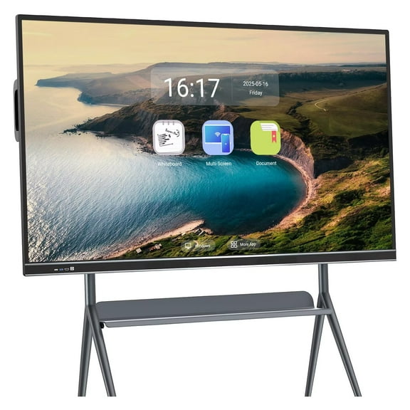 JYXCN Smart Boards 75inch Pro Reverse Control IR Touch Rotatable 4K Monitor Wireless 5G/WiFi Connectivity for Digital Signage, School & Conferences