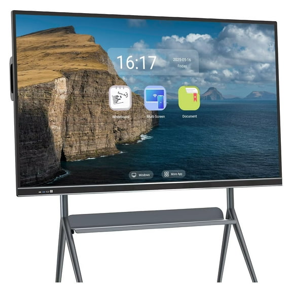 JYXCN Smart Boards 86inch Pro Live Streaming Display, Screen Mirroring Reverse Control IR Touch Rotatable 4K Monitor Wireless 5G/WiFi Connectivity for Digital Signage, School & Conferences