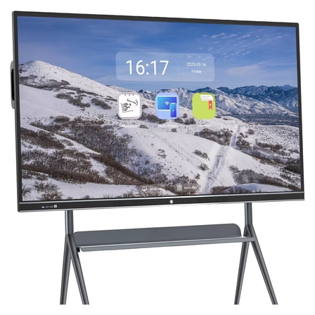 JYXCN Smart Displays 86inch Live Streaming Display, Screen Mirroring Reverse Control IR Touch Rotatable 4K Monitor Wireless Smart TVs for Digital Signage, School & Office & Home