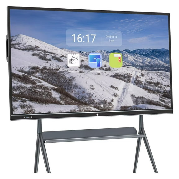 JYXCN Smart Displays 86inch Live Streaming Display, Screen Mirroring Reverse Control IR Touch Rotatable 4K Monitor Wireless Smart TVs for Digital Signage, School & Office & Home