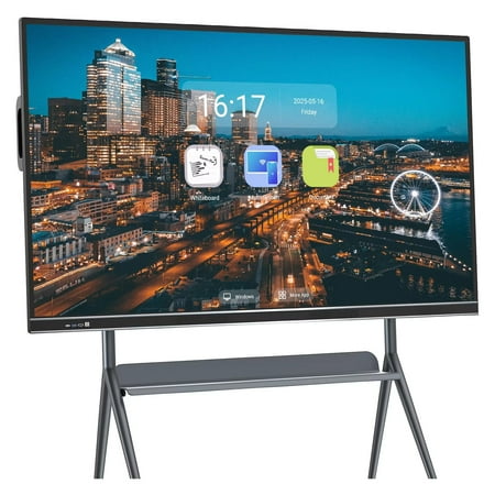JYXCN Smart Displays 86inch Pro Live Streaming Display, Screen Mirroring Reverse Control IR Touch Rotatable 4K Monitor Wireless 5G/WiFi Connectivity for Digital Signage, School & Conferences