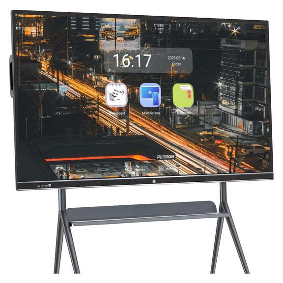 JYXCN Smartboard 86inch Electronic Whiteboard Reverse Control IR Touch Rotatable 4K Monitor Wireless Smart TVs for Digital Signage, School & Office & Home
