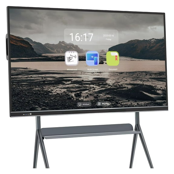 JYXCN Smartboard 86inch Screen Mirroring Reverse Control IR Touch Rotatable 4K Monitor Wireless 5G/WiFi Connectivity for Digital Signage, School & Conferences