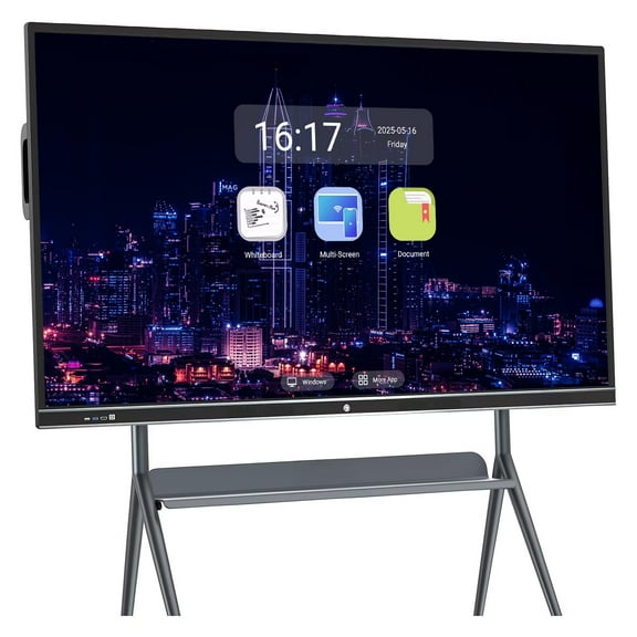 JYXCN Smartboard 86inch Screen Mirroring Reverse Control IR Touch Rotatable 4K Monitor Wireless Smart TVs for Digital Signage, School & Office & Home