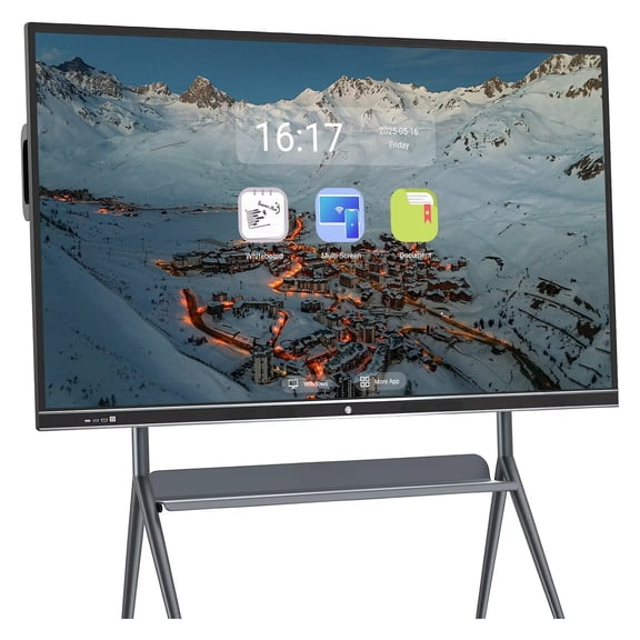 JYXCN Touch Screen Board, 75 Inch Digital Electronic interactive Whiteboard and Smartboard, 4K Monitor dual system Touchscreen for Presentation and Player for Advertisin