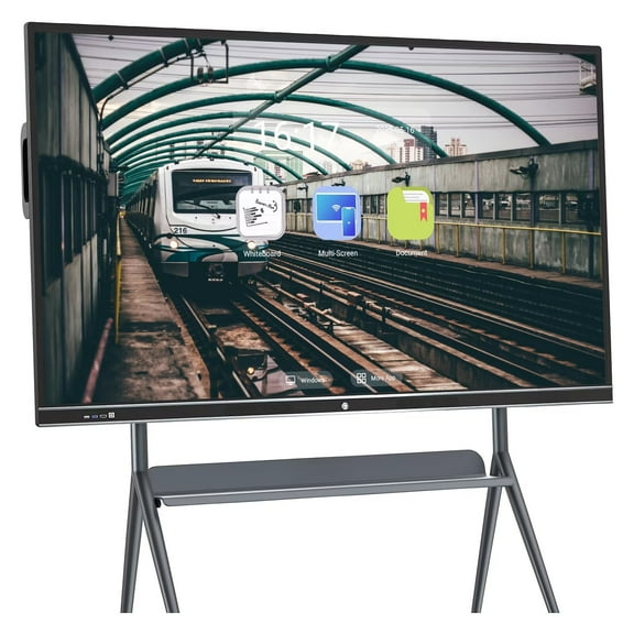 JYXCN Touch Screen Board, 86 Inch Smart Board Digital Electronic Whiteboard and Smartboard 4K Uhd Built-In Camera Player for Advertisin