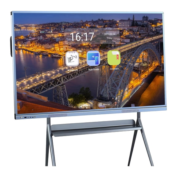 JYXCN smart board for classroom, 4K Uhd 55 Inch Digital Electronic Calendar, Dual System Cloud Sharing Performance Interactive Whiteboard for Meetings and Presentations