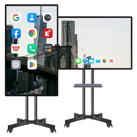 JYXOIHUB 49 Inch Interactive Smart Board, 2K UHD Touchscreen Dual OS Digital Whiteboard for Teaching, Meetings and Digital Signage(Include Wall Mount)