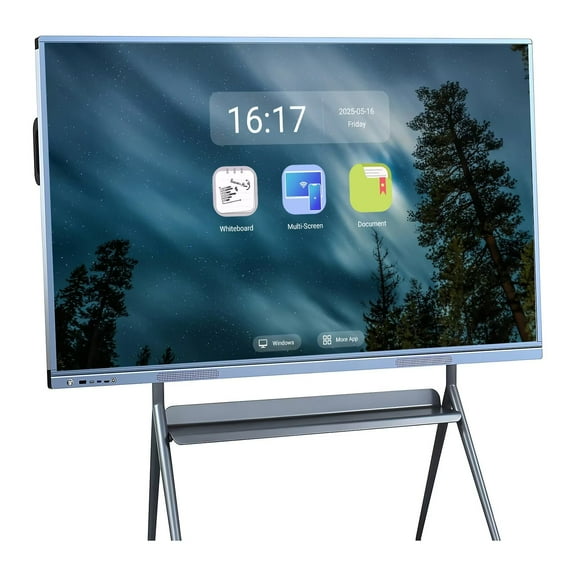 JYXOIHUB 4K Smart Board 55 Inch All-in-One Touch, Interactive Whiteboard with Dual System & Cloud Sharing Perfect for Classroom, Office & Presentations(Include Wall Mount)
