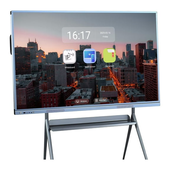 JYXOIHUB 4K Smart Board 55 Inch Interactive, All-in-One Touch Screen Computer with Dual System & Cloud Sharing Ideal for Classroom, Office & Educational Presentations(Include Wall Mount)