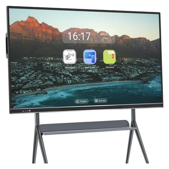 JYXOIHUB 4K UHD Interactive Whiteboard, 86'' Smart TVs, All in One Smartboard for Office, Digital Smart Whiteboard Built in Dual System for Classroom