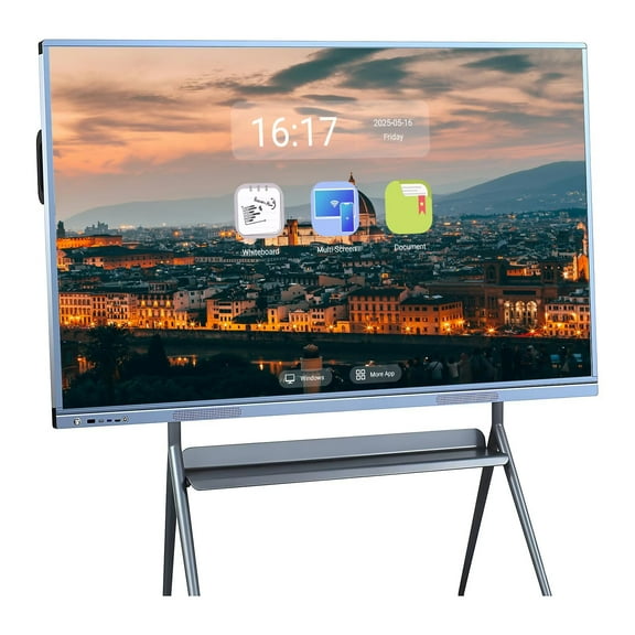 JYXOIHUB 55 inch Interactive Whiteboard Screen Mirroring Reverse Control IR Touch Rotatable 4K Monitor Wireless 5G/WiFi Connectivity for Digital Signage, Classrooms & Conferences