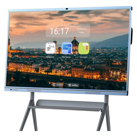 JYXOIHUB 65 inch Interactive Whiteboard Screen Mirroring Reverse Control IR Touch Rotatable 4K Monitor Wireless 5G/WiFi Connectivity for Digital Signage, Classrooms & Conferences