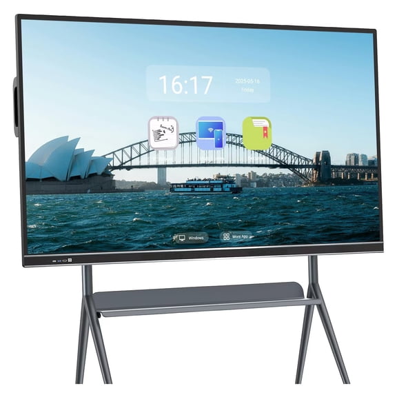 JYXOIHUB 75" 4K Touch Screen Smart Board, Dual OS Digital Interactive Whiteboard for Classroom, Office and Advertising(Include Wall Mount)