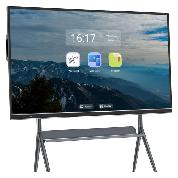 JYXOIHUB 75''4K UHD Interactive Whiteboard, Smart TVs, All in One Smartboard for Office, Digital Smart Whiteboard Built in Dual System for Classroom