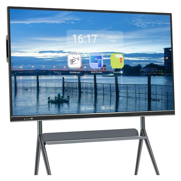JYXOIHUB 86 Inch Smart Board, Touch Screen Digital Electronic Calendar All-In-One Smartboard, 4K Touch Screen for Teaching STEM & Remote Learning(Include Wall Mount)