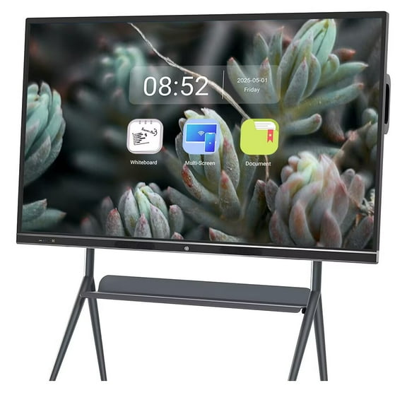 JYXOIHUB Conference Smart Board 86" 4K 20-Point Touch Interactive Electronic Whiteboard Wireless Split-Screen for Classroom Office(Include Wall Mount)