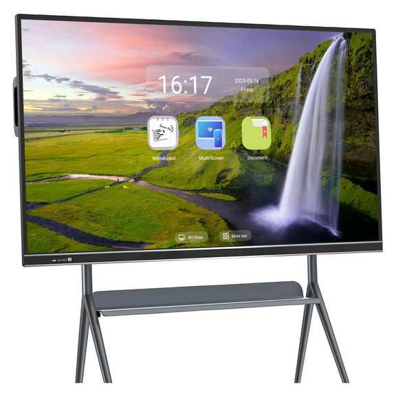 JYXOIHUB Interactive Smart Board 86 Inch, All-in-One Touch Screen Interactive Whiteboard with Dual System & Cloud Sharing - Ideal for Office, Education & Presentations(Include Wall Mount)