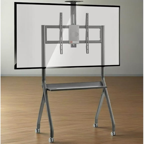JYXOIHUB Smart Board Stand Adjustable Rolling TV Cart for 42-75" Screens up to 176 Lbs for Living Room And Office