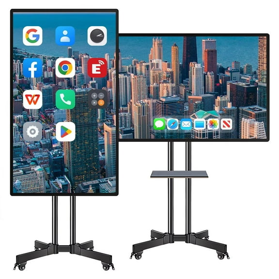 JYXOIHUB Smart Board 49 Inch All-in-One, Touch Screen Interactive Whiteboard with Dual System & Cloud Sharing Feature - Great for Classroom, Office & Presentations(Include Wall Mount)