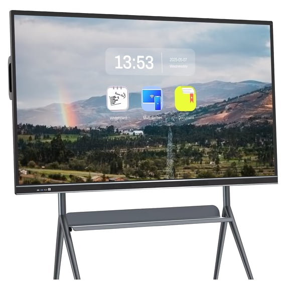 JYXOIHUB Smart Board​4K Infrared Interactive​Multi-Touch Whiteboard 86 Inch for Dual System Android/Win10 for School/Training Room​