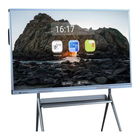 JYXOIHUB Smart Board 55" 4K, Interactive Whiteboard Electronic Calendar Wireless Projection and Multi-Touch Digital Whiteboard for Teaching, Meetings(Include Wall Mount)