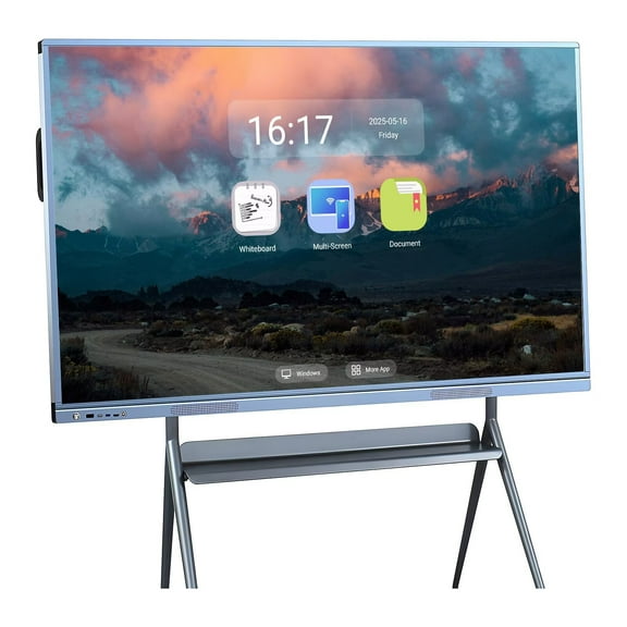 JYXOIHUB Smart Board 55" 4K UHD, Interactive Touch Screen Whiteboard Calendar, Dual OS and Wireless Casting Interactive Whiteboard for Classroom, Office and Advertising(Include Wall Mount)