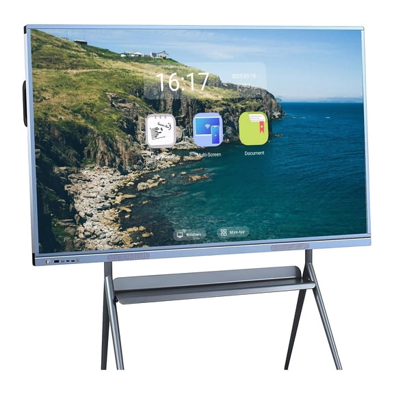 JYXOIHUB Smart Board 55 Inch Interactive Whiteboard, All-in-One Touch Screen Computer with Dual System & Cloud Sharing - Perfect for Classroom, Office & Presentations(Include Wall Mount)