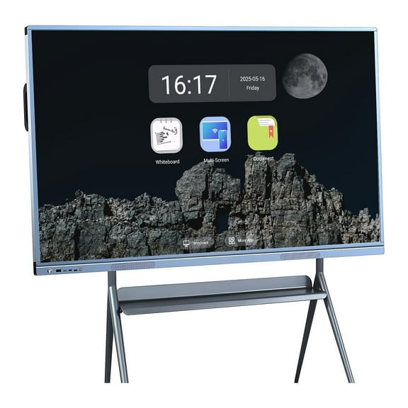JYXOIHUB Smart Board 55 Inch Interactive Whiteboard All-in-One, Touch Screen Computer with Dual System & Cloud Sharing - Suitable for Classroom, Office & Presentations(Include Wall Mount)