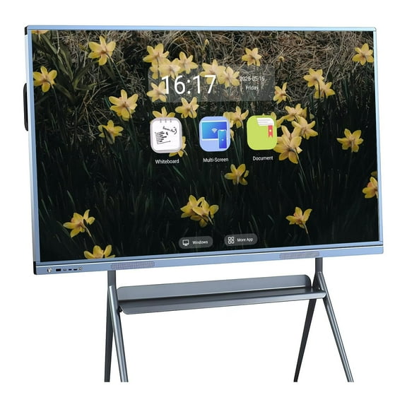 JYXOIHUB Smart Board 55inch Screen Mirroring Reverse Control IR Touch Rotatable 4K Monitor Wireless 5G/WiFi Connectivity for Digital Signage, Classrooms & Conferences