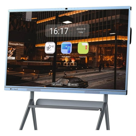 JYXOIHUB Smart Board 65" Pro 4K Touch Interactive Wireless Dual System 8-Mic Array & 20W Speakers for Classroom Office(Include Wall Mount)