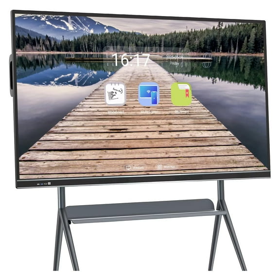 JYXOIHUB Smart Board 75" 4K Digital Touch Interactive Whiteboard Wireless Multi-User Annotation for Boardrooms, Classroom Office(Include Wall Mount)