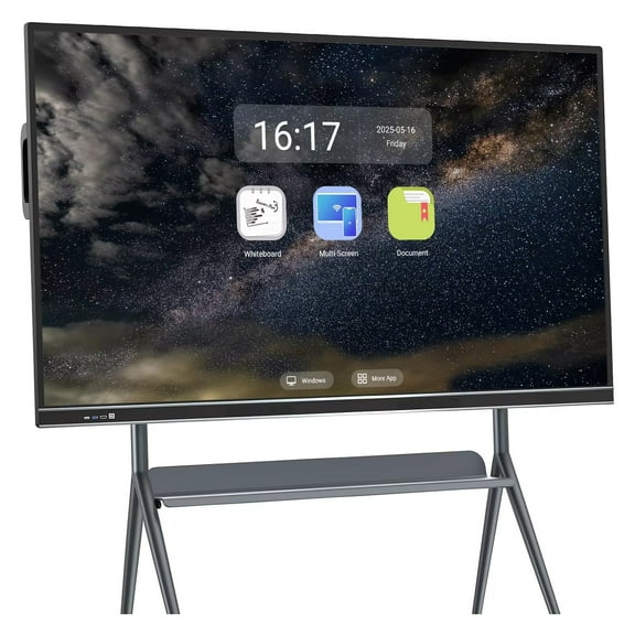 JYXOIHUB Smart Board 75" 4K, Interactive Whiteboard Electronic Calendar Wireless Projection and Multi-Touch Digital Whiteboard for Teaching, Meetings(Include Wall Mount)