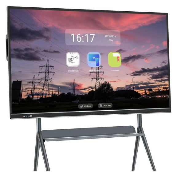 JYXOIHUB Smart Board 75 Inch Wireless Screen Mirroring Hub with Built-in Media Player for Live Streaming & Ads